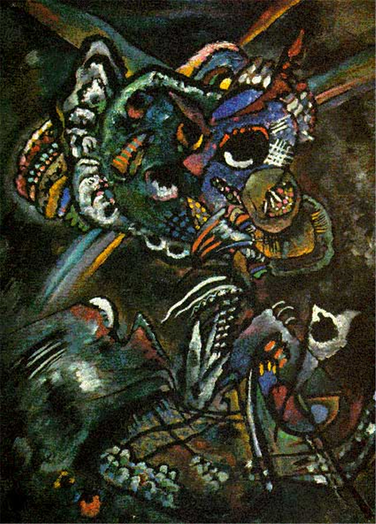 Dusk 1917 Wassily Kandinsky Abstract Canvas Oil Painting